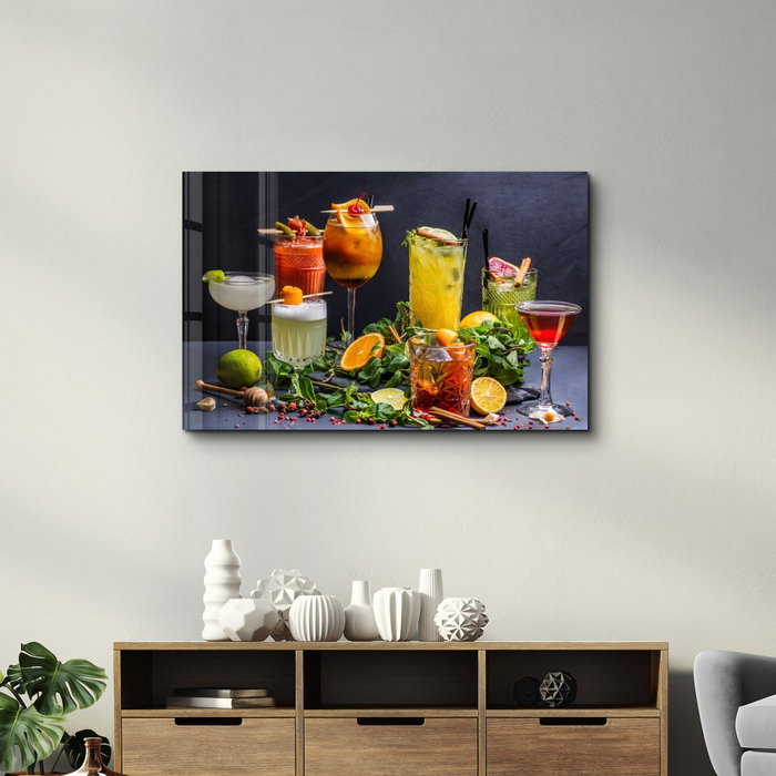 Wallity VFT-2051 Pintura Decorativa de Vidrio Templado Multicolor 46 x 72 cm